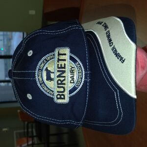 Burnett Dairy Cooperative Embroidered Logo Strap-on Hat Cap OS